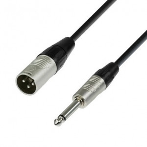 Adam Hall K4MMP0300 - Cablu microfon XLR tată la jack 6.3 mm mono 3 m