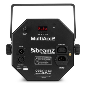 Beamz MULTIACE2 – Efect de lumină 2-în-1 RGB-UV și stroboscop LED cu mod DMX, sunet și telecomandă IR - Img 6