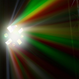 Beamz MULTIACE3 Efect de lumina 3-in-1 (Derby, LED UV, stroboscop), DMX, RGBAWP 153.600
