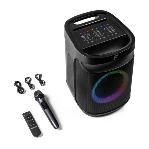 Fenton PULSE65 – Boxă portabilă cu acumulator, IPX4, LED, 2x6.5", 60W RMS, Bluetooth/USB/SD 178.576 - Img 11