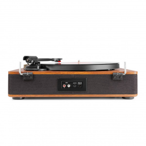 Fenton RP162D Pick-up cu carcasă din lemn, maro închis, Bluetooth/USB