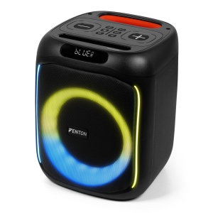 Fenton TRACK160 – Boxă portabilă cu acumulator, LED, 6.5", 30W RMS, Bluetooth/USB/SD - Img 6