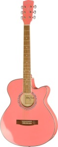 Harley Benton EAX-10 Pinky – Chitară Electroacustică Mini Jumbo 4/4 Roz Lucios