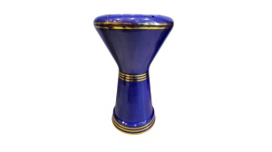 K&N Darbuka Egypt albastru 22x48 cm – Darbuka orientală din aluminiu cu husă și față de rezervă, fabricată în Turcia