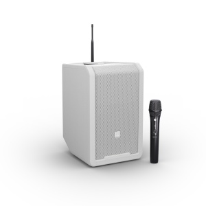 LD Systems ANNY® 8 HHD B8 W – Boxă PA portabilă 8", 80W RMS, Bluetooth, mixer și microfon wireless, alb