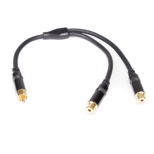 Master Audio RCA 100 - Cablu adaptor RCA tata - 2 RCA mama