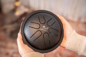 Meinl MSTD1BK Sonic Energy Mini Steel Tongue Drum 6" – Do Major (C Major), Negru