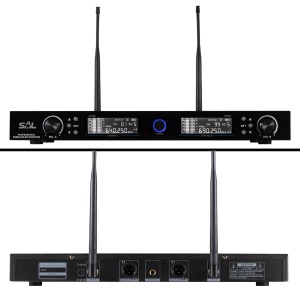 SAL MVN 910 – Set Profesional cu 2 Microfoane Wireless UHF, Rază 140 m - Img 3