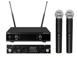 Set 2 microfoane fara fir Omnitronic UHF-E2
