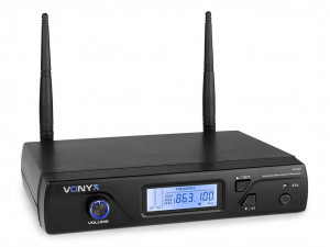 Vonyx WM61B 179.261 - set receptor UHF 16 canale cu bodypack si casca