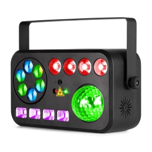 BeamZ SHIMMER4 – Efect de lumini 6-in-1 cu laser și stroboscop, DMX, LED RGBW-UV 153.862 - Img 3