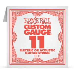 Coarda Mi chitara acustica/electrica Ernie Ball Single plain steel 011 1011