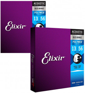 Corzi chitara acustica Elixir Polyweb Medium Acoustic 13-56