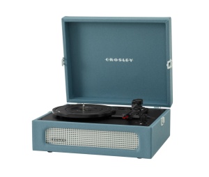 Crosley Voyager CR8017B-WB4 – Pick-up portabil cu Bluetooth bidirecțional, Whased Blue