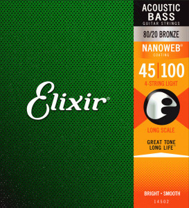 Elixir Nanoweb Acoustic Bass 45-100 - Set corzi chitara bass acustica