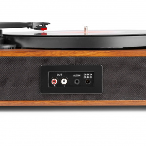 Fenton RP162D Pick-up cu carcasă din lemn, maro închis, Bluetooth/USB