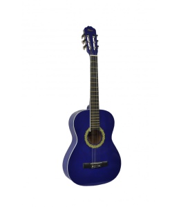 Flame CG 821 BL – Chitară clasică 3/4 pentru începători, lemn de tei, culoare albastră