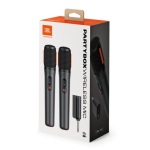 JBL JBLWIRELESSMIC - set 2 microfoane karaoke cu dongle fara fir, negru