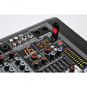Mixer cu amplificare Power Dynamics PDM-M404A, 2x200W, bluetooth, 4 canale