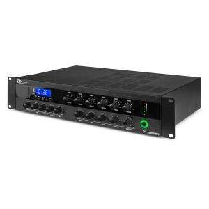 Power Dynamics PDW500MP3 952.088 Amplificator sonorizari cu 6 zone, 100V 70V 16ohm, 400W RMS, Bluetooth USB SD FM - Img 3