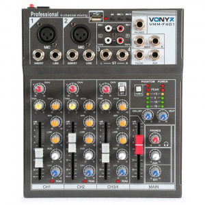 Vonyx Mixer pasiv 4 x canale USB VMM-F401 - Img 1