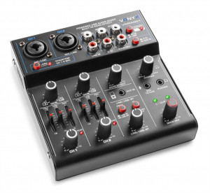 Vonyx VMM401 Mixer audio cu 4 canale, USB/Bluetooth