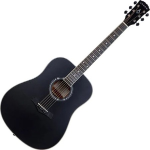 Arrow Silver D BLK Black ARRSDBLK - Chitară acustică Dreadnought pentru începători, finisaj negru satinat - Img 1