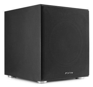 Fenton SHFS12B – Subwoofer activ 12” (30 cm) cu amplificator clasa D, bass reflex și reglaj frecvență crossover 50–150 Hz
