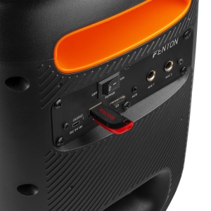 Fenton TRACK160 – Boxă portabilă cu acumulator, LED, 6.5", 30W RMS, Bluetooth/USB/SD - Img 10