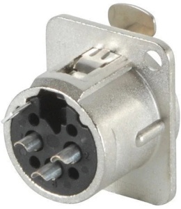 Conector panou XLR 3 poli tata Neutrik NC3MDL-1