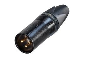 Neutrik NC3MXX-B – Conector XLR Tată 3 Pini, Placat cu Aur