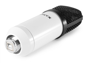 Vonyx CM300W Microfon de studio, condensator si filtru pop, USB, alb - Img 7