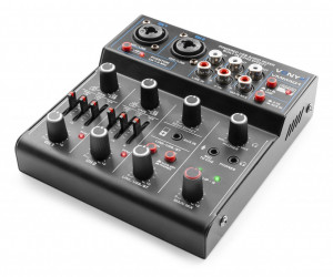 Vonyx VMM401 Mixer audio cu 4 canale, USB/Bluetooth