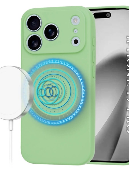 Husa iPhone 17 Pro SoftFlex Magsafe verde
