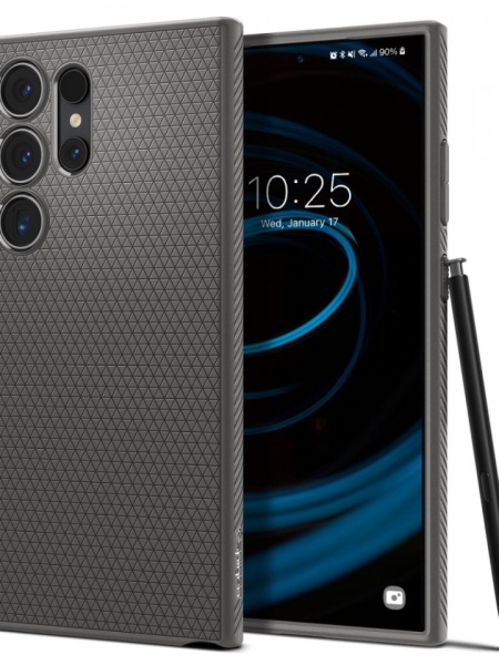 Husa Samsung Galaxy S24 Ultra Spigen Liquid Air Granite Grey