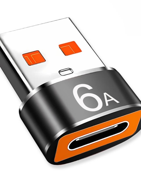Adaptor premium Type-C la USB, OTG ,6A, 120W , negru