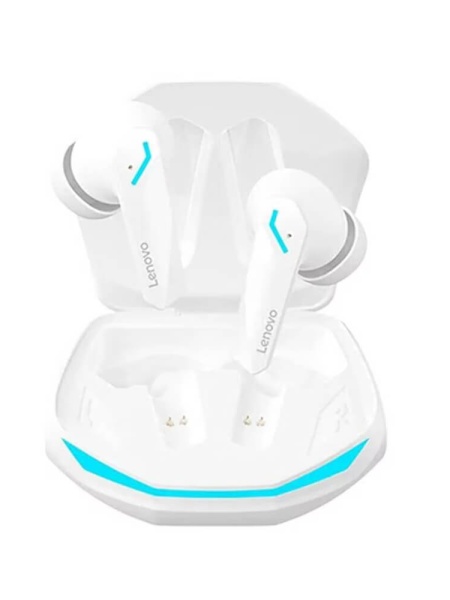 Casti wireless Lenovo Bluetooth 5.3, for Gaming Dual Mode, Low Latency, HD Calls, Ergonomic Design albe