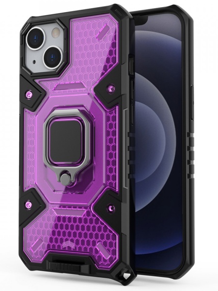 Husa Apple iPhone 13 - Honeycomb Armor- Rose Violet
