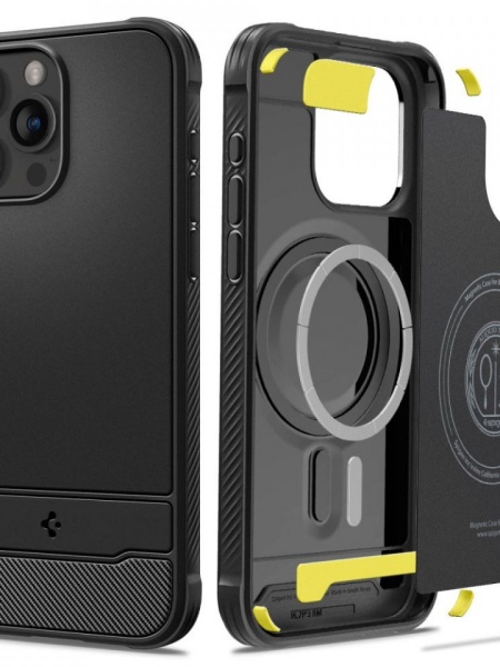 Husa iPhone 15 Pro Spigen Rugged Armor MagSafe