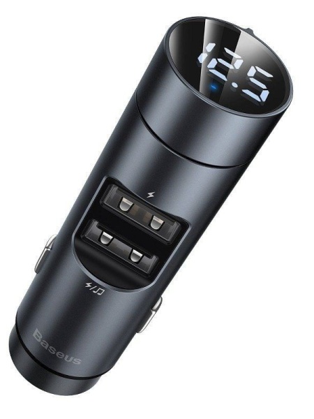 Incarcator auto Baseus - Energy Column Bluetooth FM Transmitter MP3 Car Charger Dual USB-A, 3.1A with LED Display