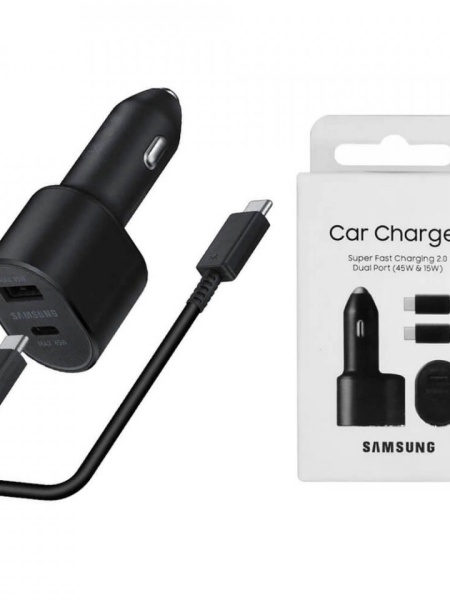 Incarcator telefon auto original Samsung USB tip C 60W + cablu 5A, 1m inclus