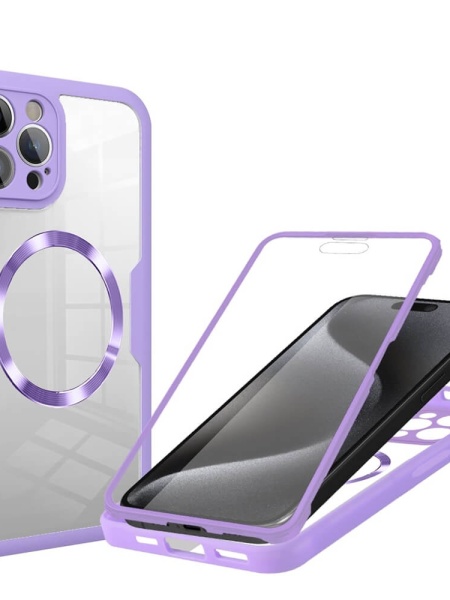 Husa iPhone 16 Pro Max ColorVerse 360 Magsafe + Screen Protector -margine mov