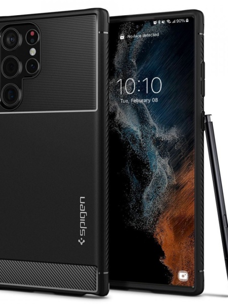 Husa Samsung Galaxy S22 Ultra - Spigen Rugged Armor -Neagra