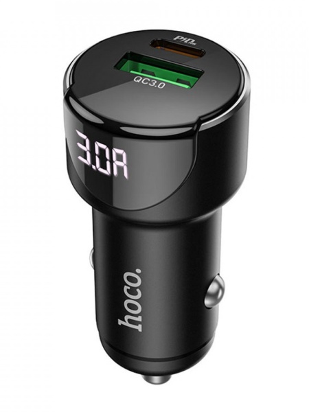 Incarcator telefon auto Hoco Z42 USB-A, USB Type-C, QC 3.0, PD 20W, 3A