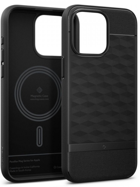 Husa iPhone 15 Pro Max Caseology Parallax Magsafe Neagra by Spigen
