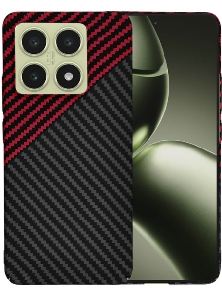 Husa Xiaomi 14T Carbonite FiberShell Red Vortex