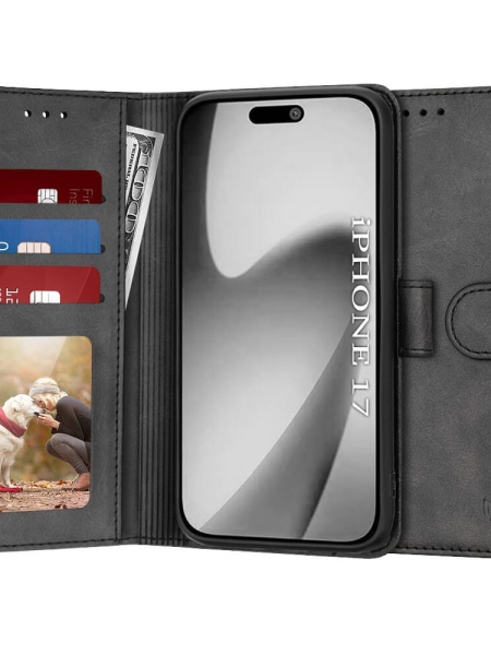 Husa iPhone 17 Diary Book Techsuit Neagra