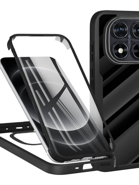 Husa Xiaomi Redmi Note 14 Pro 5G ColorVerse 360 + Screen Protector margine neagra