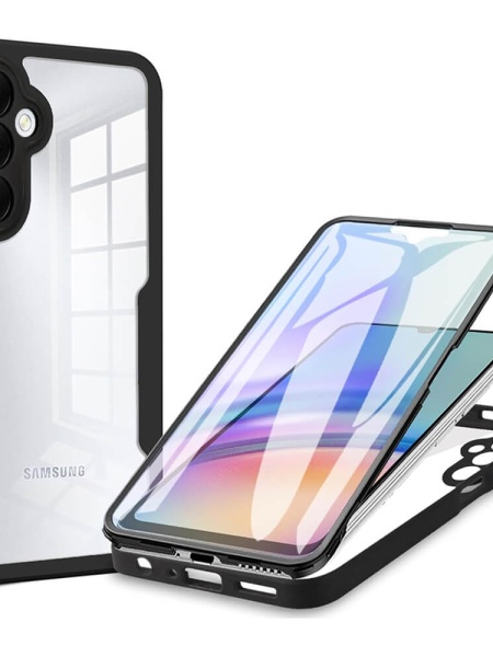 Husa Samsung Galaxy A15 ColorVerse 360 + Screen Protector -margine neagra
