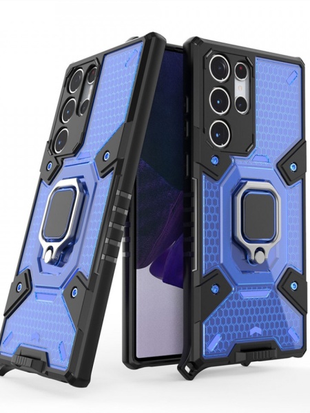 Husa Samsung Galaxy S22 Ultra - Honeycomb Armor- Albastra